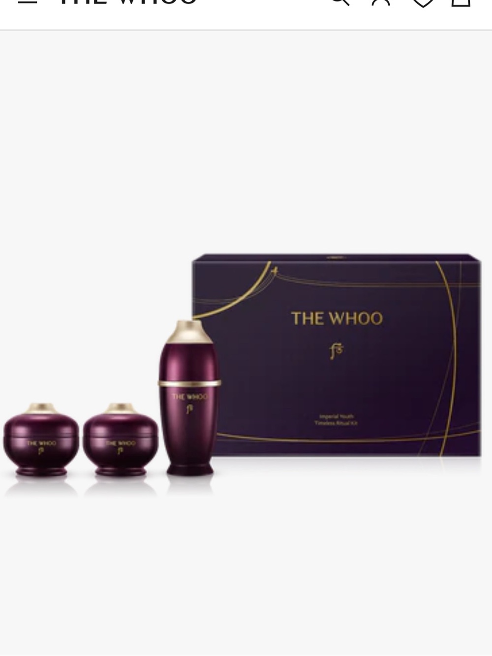 The Whoo Imperial Youth Skincare Set - Deep Plum & Gold